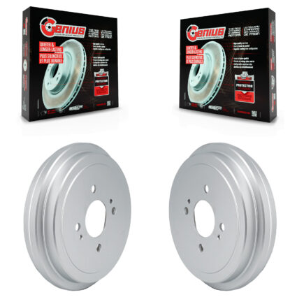 Rear Coated Brake Drums Pair For Nissan Kicks Versa KG-101870