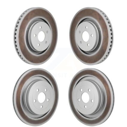 Front Rear Coat Brake Rotor Kit For 19-20 Ford Edge ST with 2.7L With Red Painted Calipers KG-101881