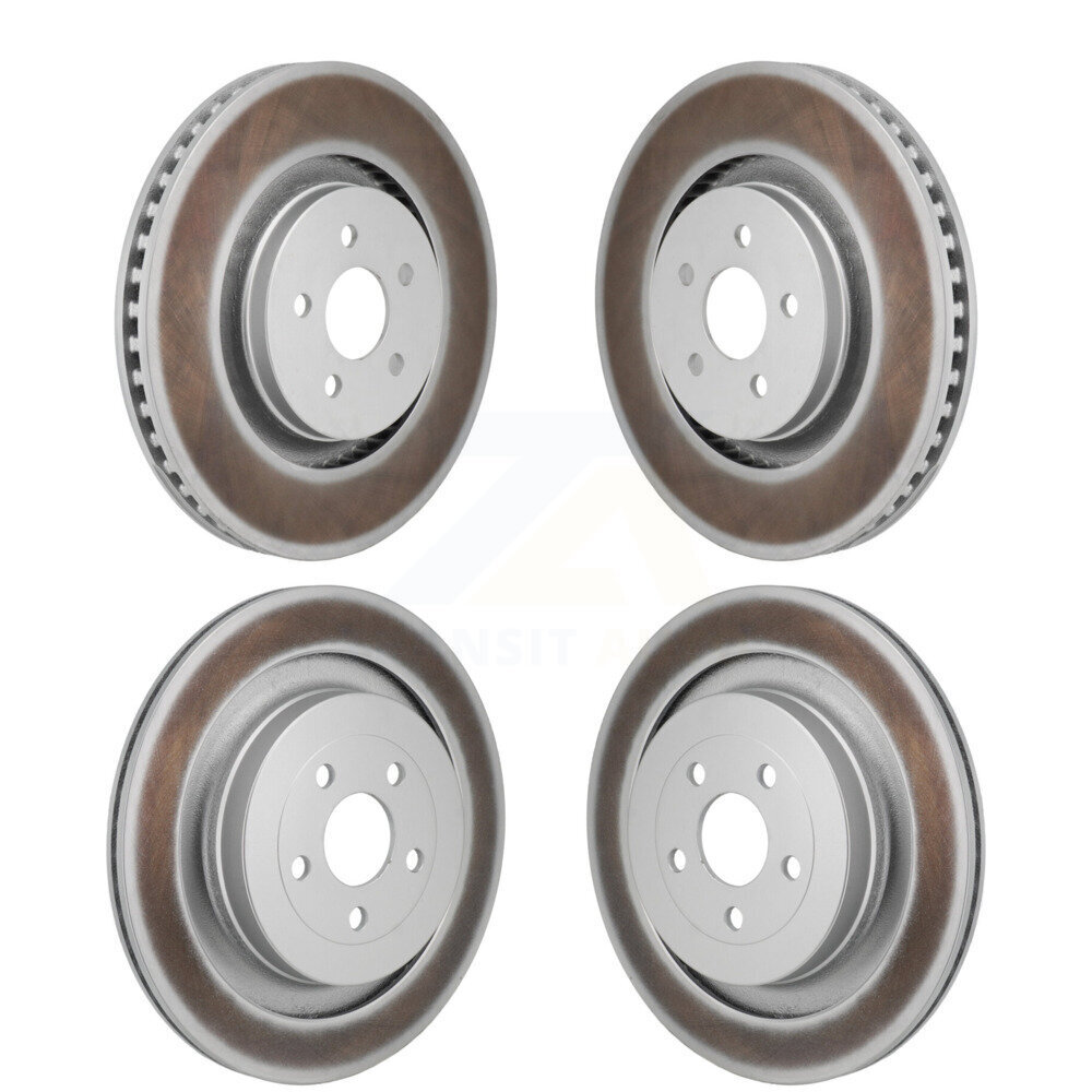 Front Rear Coat Brake Rotor Kit For 19-20 Ford Edge ST with 2.7L With Red Painted Calipers KG-101881