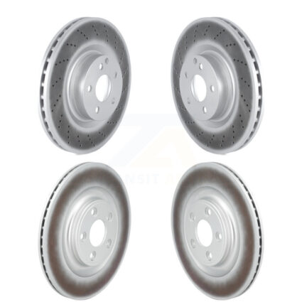 Front Rear Coat Brake Rotors Kit For 17 Mercedes-Benz E400 With 344mm Diameter Rotor KG-101900