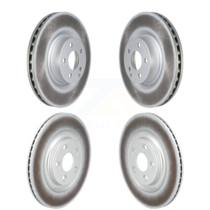 Front Rear Coat Brake Rotors Kit For 17 Mercedes-Benz E400 With 344mm Diameter Rotor KG-101901