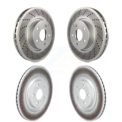 Front Rear Coat Brake Rotors Kit For 17 Mercedes-Benz E400 With 322mm Diameter Rotor KG-101902