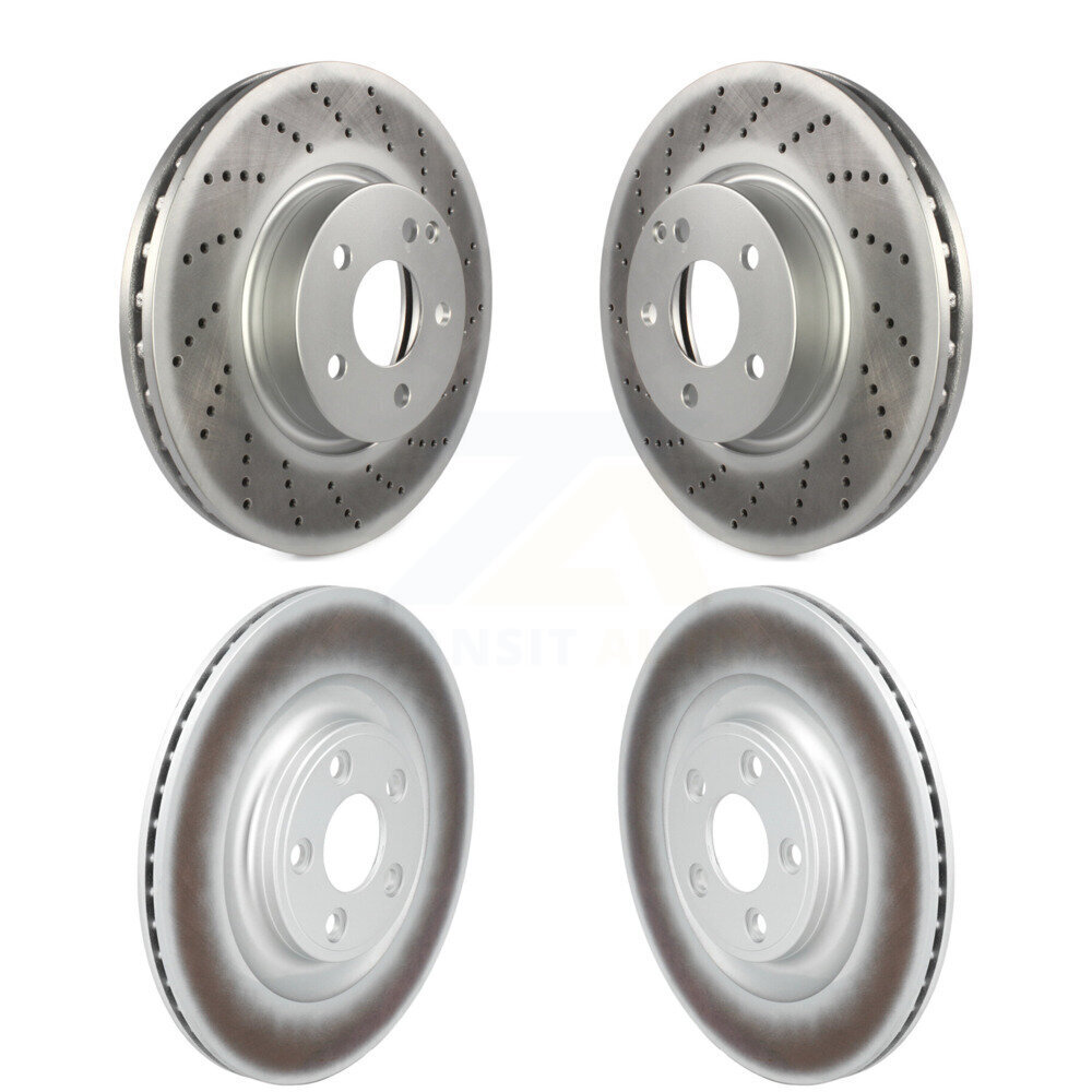 Front Rear Coat Brake Rotors Kit For 17 Mercedes-Benz E400 With 322mm Diameter Rotor KG-101902