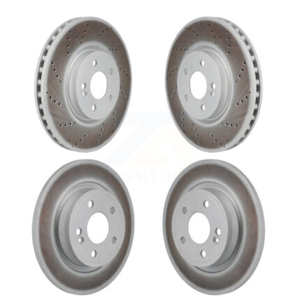 Front Rear Coated Disc Brake Rotors Kit For 2019-2022 Mercedes-Benz A220 With AMG Package KG-101905