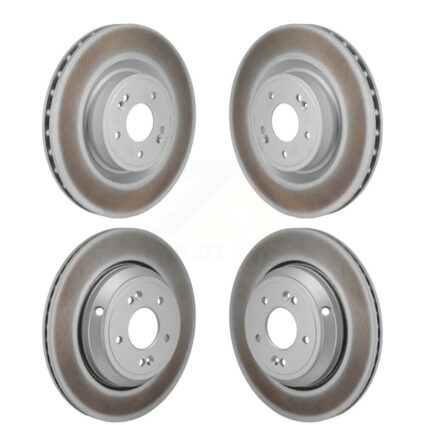 Front Rear Coated Brake Rotor Kit For 2022 Genesis G70 3.3L With 330mm Diameter KG-101909