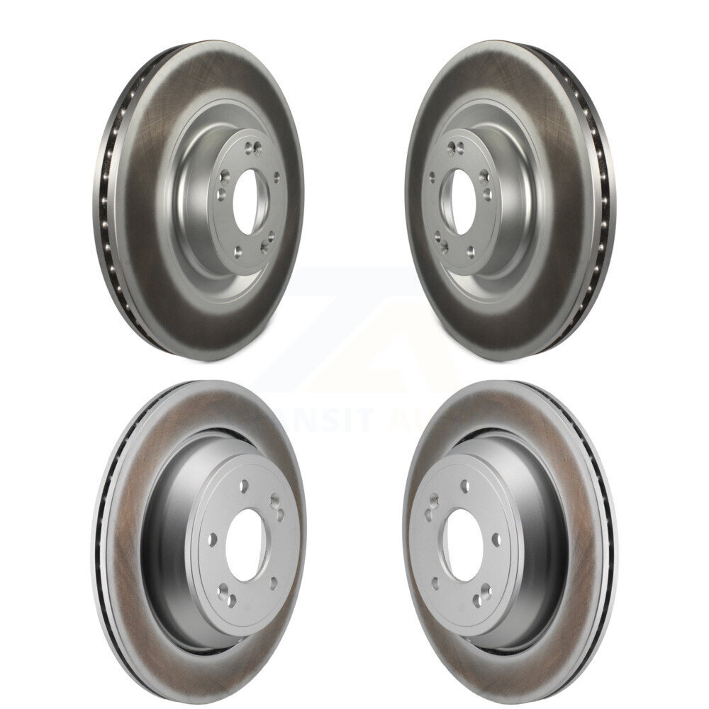 Front Rear Coated Disc Brake Rotors Kit For 2011 Hyundai Equus KG-101911