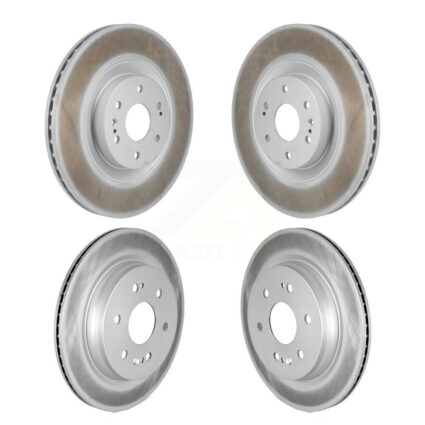 Front Rear Coated Brake Rotor Kit For GMC Sierra 1500 Chevrolet Silverado Limited Cadillac KG-101918
