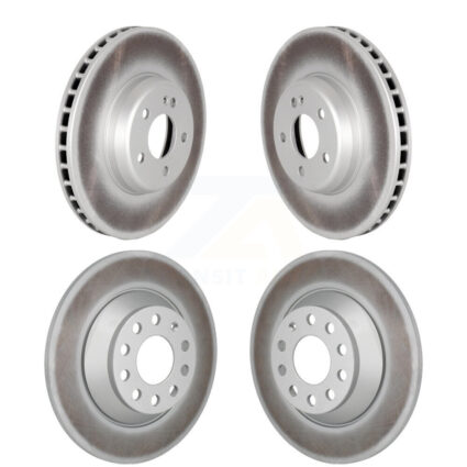 Front Rear Coated Brake Rotors Kit For 2015-2021 Mercedes-Benz C300 Without Sport Package KG-101921