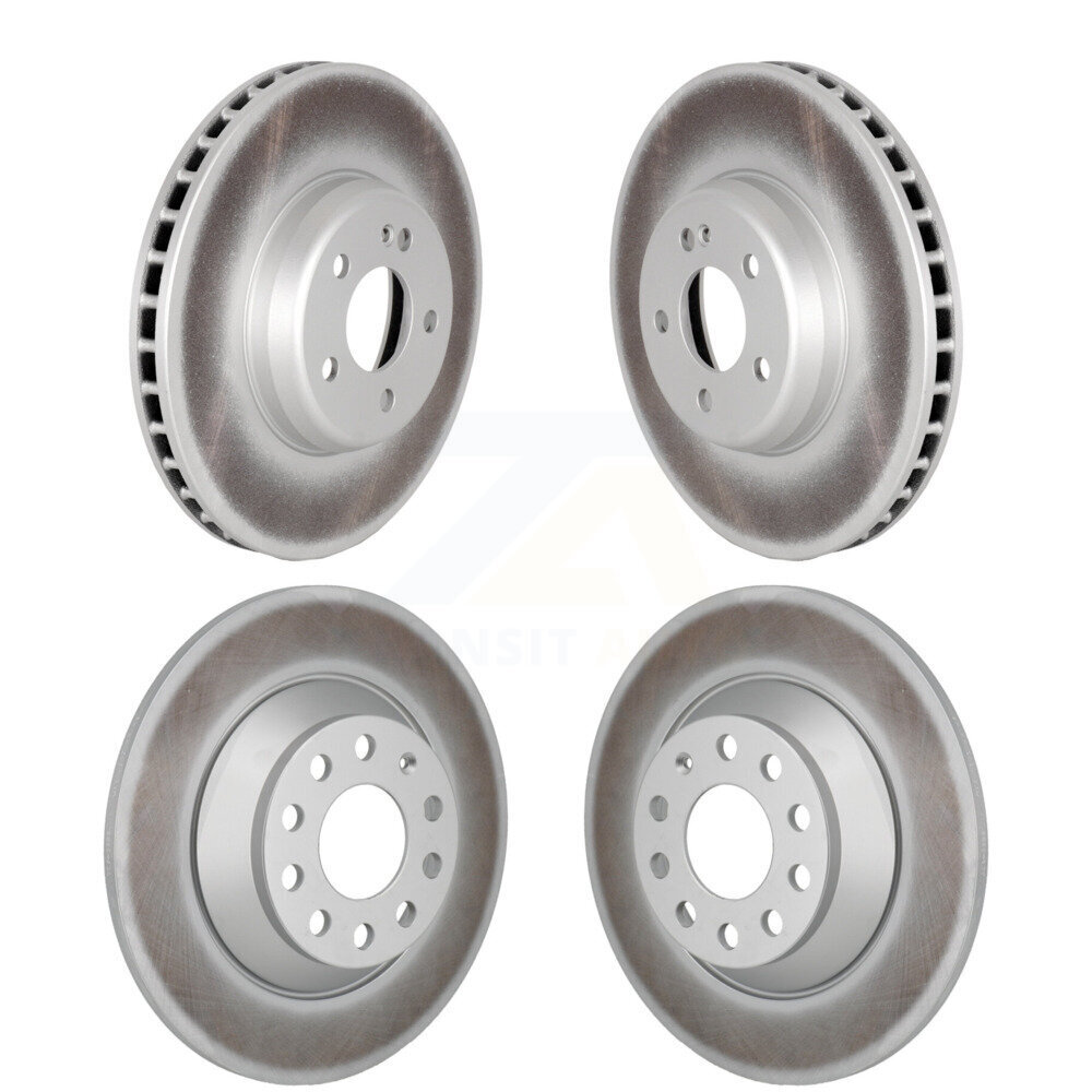 Front Rear Coated Brake Rotors Kit For 2015-2021 Mercedes-Benz C300 Without Sport Package KG-101921