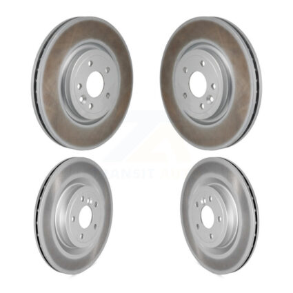 Front Rear Coated Disc Brake Rotors Kit For 2016-2018 Jaguar XF 2.0L KG-101926