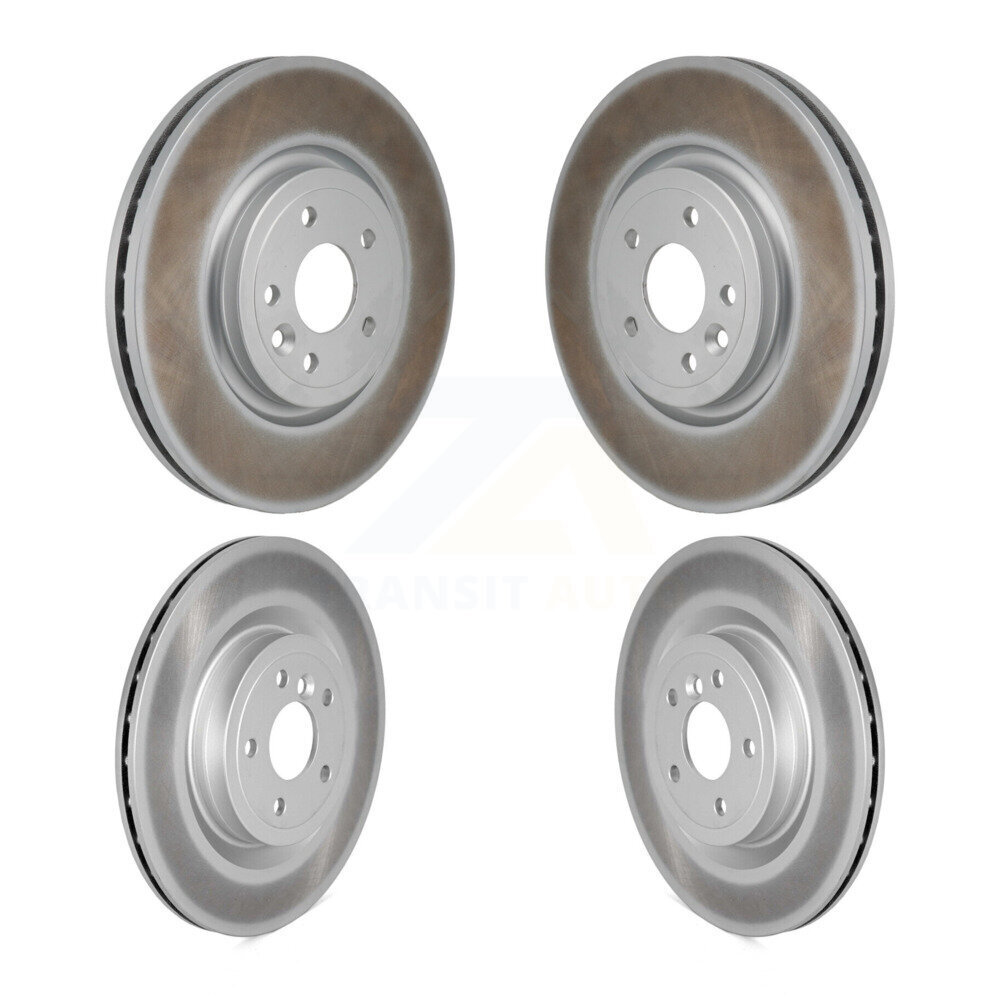 Front Rear Coated Disc Brake Rotors Kit For 2016-2018 Jaguar XF 2.0L KG-101926