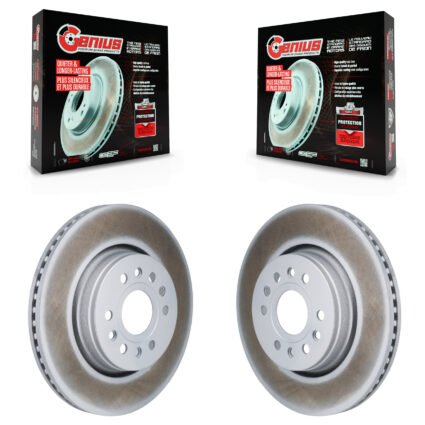 Front Coated Disc Brake Rotors Pair For Ram 1500 Jeep Wagoneer Grand L KG-101953