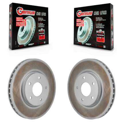 Front Coated Disc Brake Rotors Pair For Nissan Rogue KG-101962