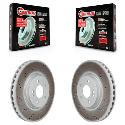 Front Coated Brake Rotor Pair For Mercedes-Benz GLB250 GLA250 A220 CLA250 A250 EQB 350 300 KG-101964