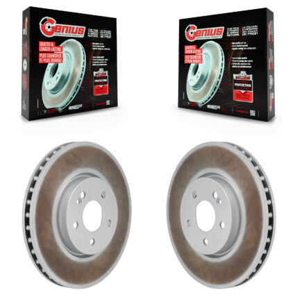 Front Coated Disc Brake Rotors Pair For Mercedes-Benz A220 CLA250 With Standard Brakes KG-101965