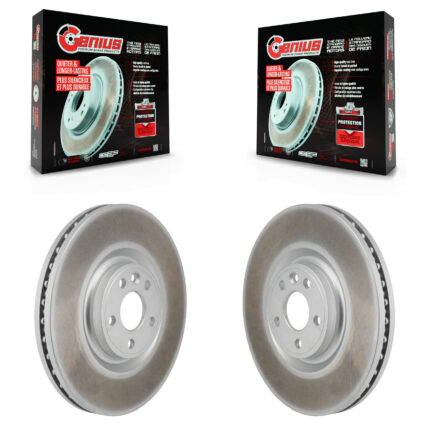Front Coat Disc Brake Rotor Pair For Land Rover Range Evoque Discovery Sport Jaguar E-Pace KG-101967