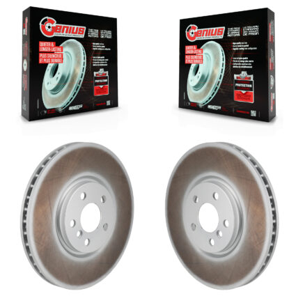 Front Coated Disc Brake Rotors Pair For Mini Cooper Countryman Clubman KG-101969