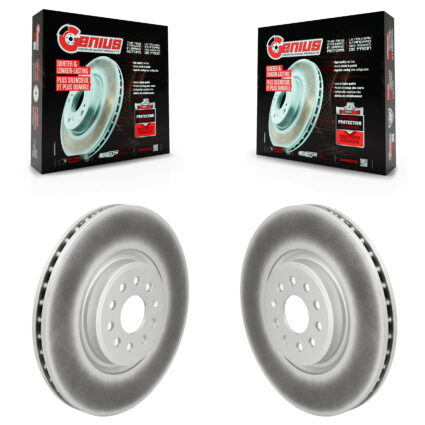 Front Coated Disc Brake Rotors Pair For Volkswagen ID.4 Audi Q4 e-tron Sportback KG-101990