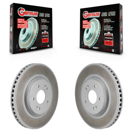 Front Coated Disc Brake Rotors Pair For Hyundai Tucson Kia Sportage Ioniq 5 EV6 6 KG-101991