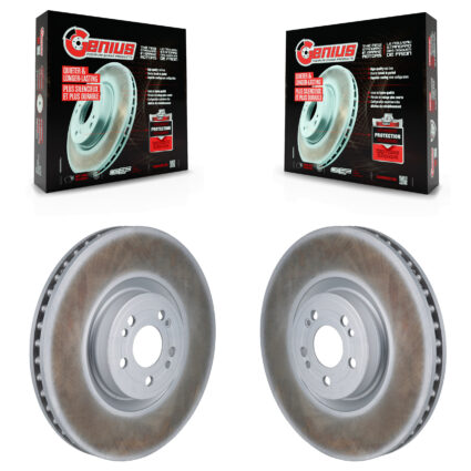 Front Coated Disc Brake Rotors Pair For Mercedes-Benz GLE450 GLS450 GLS580 GLE580 KG-101994