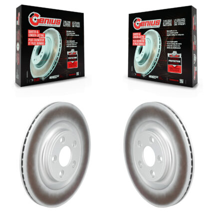 Rear Coated Disc Brake Rotors Pair For Mercedes-Benz E450 E400 E53 AMG CLS53 CLS450 E43 KG-102010