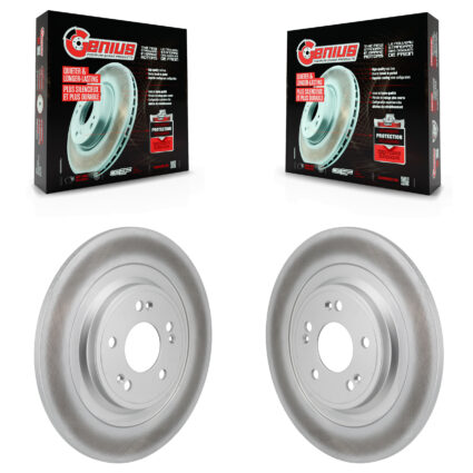 Rear Coated Disc Brake Rotors Pair For Hyundai Ioniq 5 Genesis Kia EV6 GV70 6 GV60 G80 KG-102018