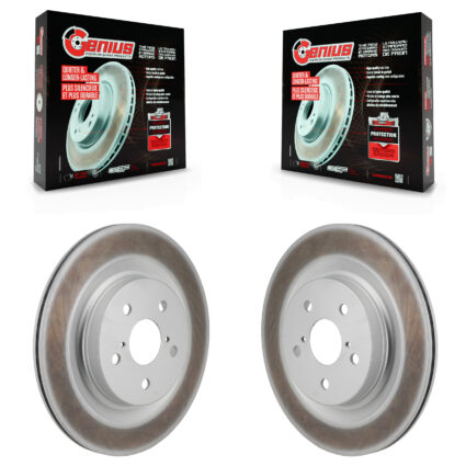 Rear Coated Brake Rotors Pair For Toyota Sienna Lexus RAV4 Prime NX350h bZ4X NX350 Subaru KG-102027