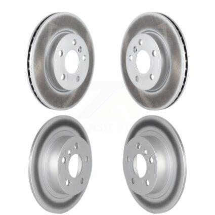 Front Rear Coated Brake Rotor Kit For 22-23 Mini Cooper SE with BATTERY EV (EV BEV) engine KG-102066