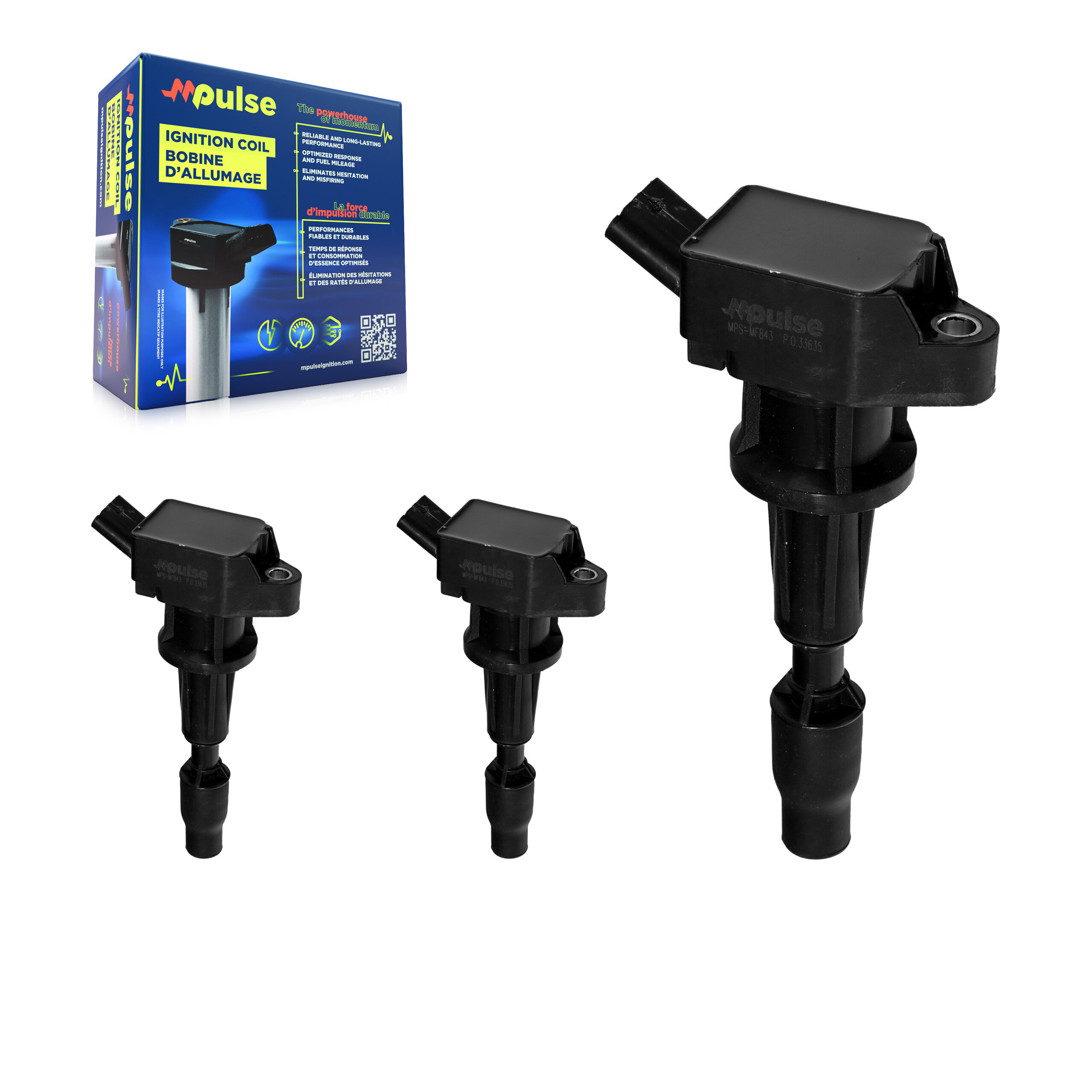 Ignition Coil (3 Pack) For 2017-2020 Hyundai Ioniq Kia Niro KMP-100332