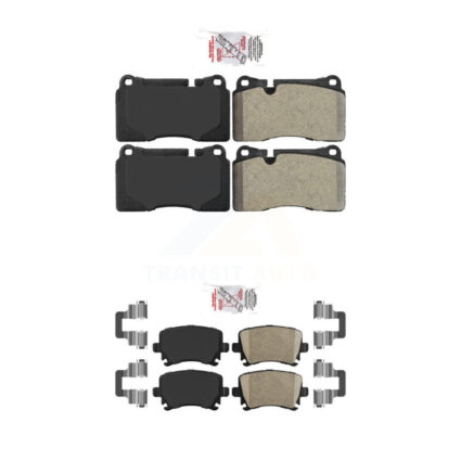 Front Semi-Metallic Rear Ceramic Disc Brake Pads Kit For 2012-2013 Audi TT RS Quattro KNF-100002