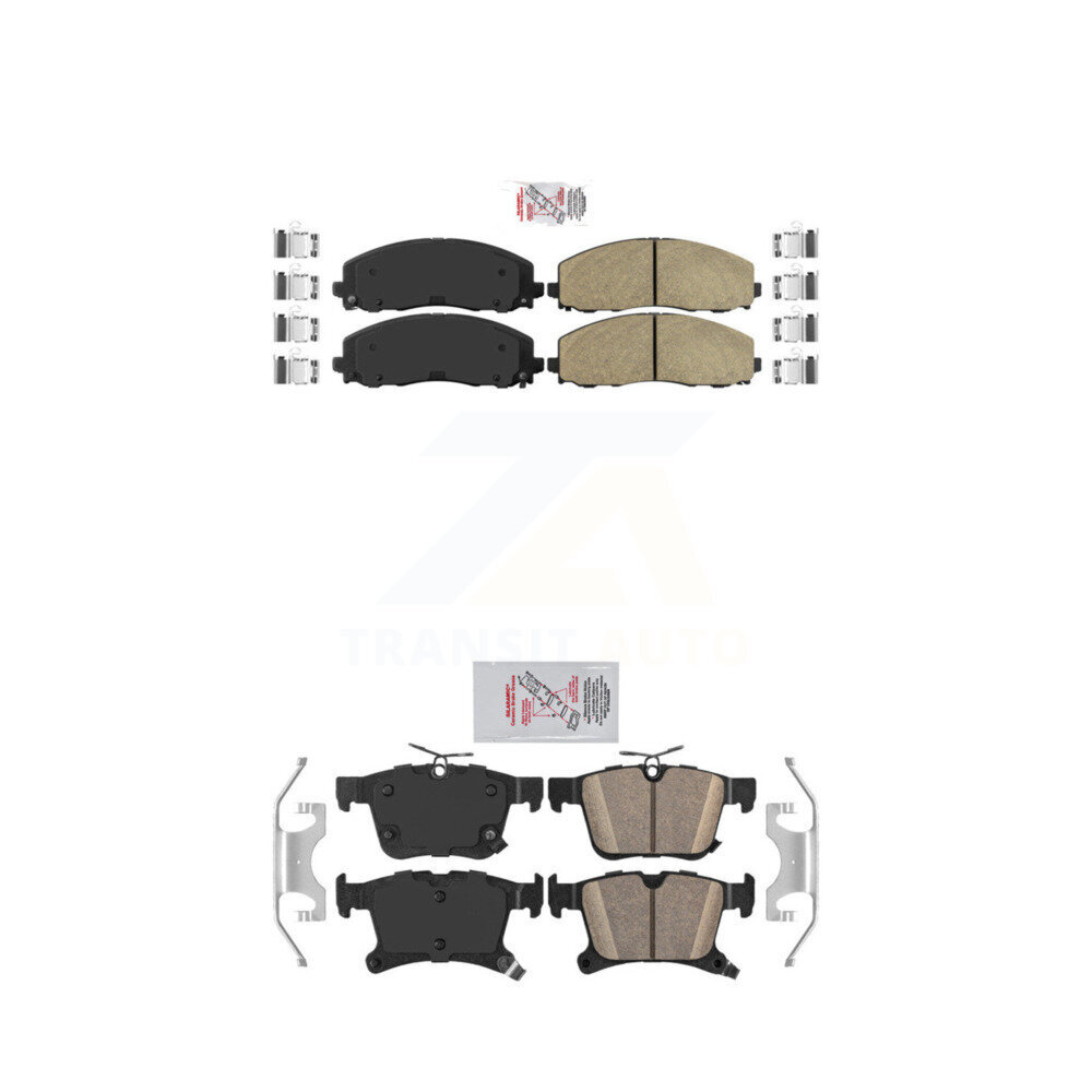 Front Rear Ceramic Disc Brake Pads Kit For Chrysler Pacifica Grand Caravan Voyager KNF-100008