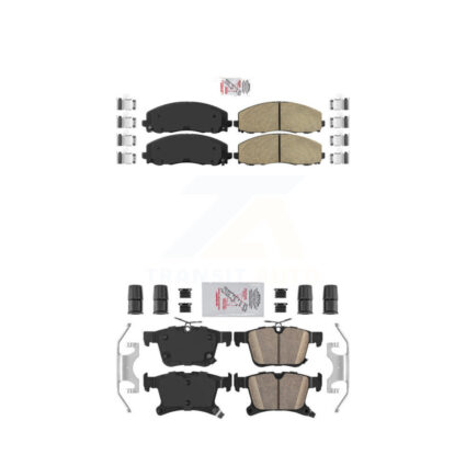 Front Rear Ceramic Disc Brake Pads Kit For Chrysler Pacifica Grand Caravan Voyager KNF-100009