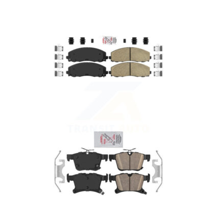 Front Rear Ceramic Disc Brake Pads Kit For Chrysler Pacifica Grand Caravan Voyager KNF-100010