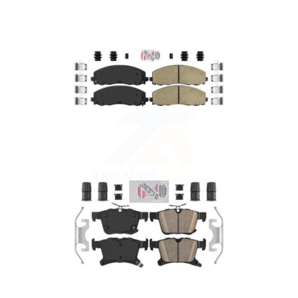 Front Rear Ceramic Disc Brake Pads Kit For Chrysler Pacifica Grand Caravan Voyager KNF-100011
