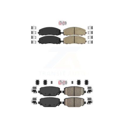 Front Rear Ceramic Disc Brake Pads Kit For Dodge Grand Caravan Journey Chrysler Town & KNF-100013