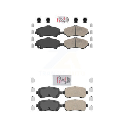 Front Rear Ceramic Disc Brake Pads Kit For Dodge Grand Caravan Journey Chrysler Town & KNF-100015