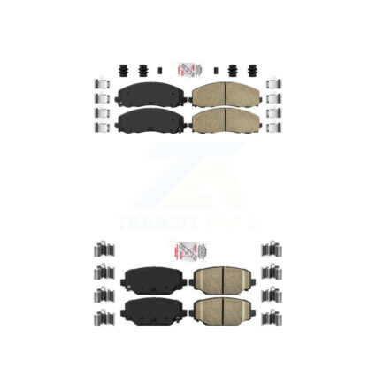 Front Rear Ceramic Disc Brake Pads Kit For Dodge Grand Caravan Journey Chrysler Town & KNF-100018