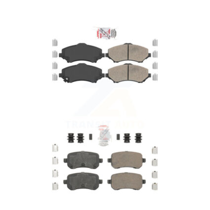 Front Rear Ceramic Disc Brake Pads Kit For Dodge Grand Caravan Journey Chrysler Town & KNF-100022