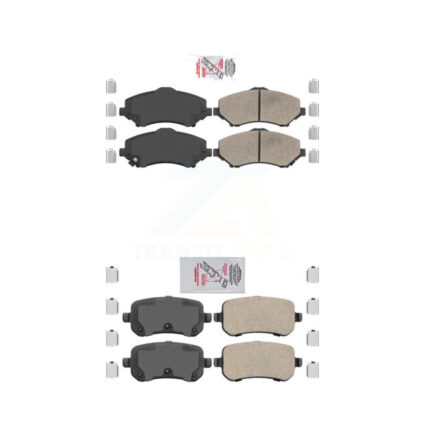 Front Rear Ceramic Disc Brake Pads Kit For Dodge Grand Caravan Journey Chrysler Town & KNF-100023