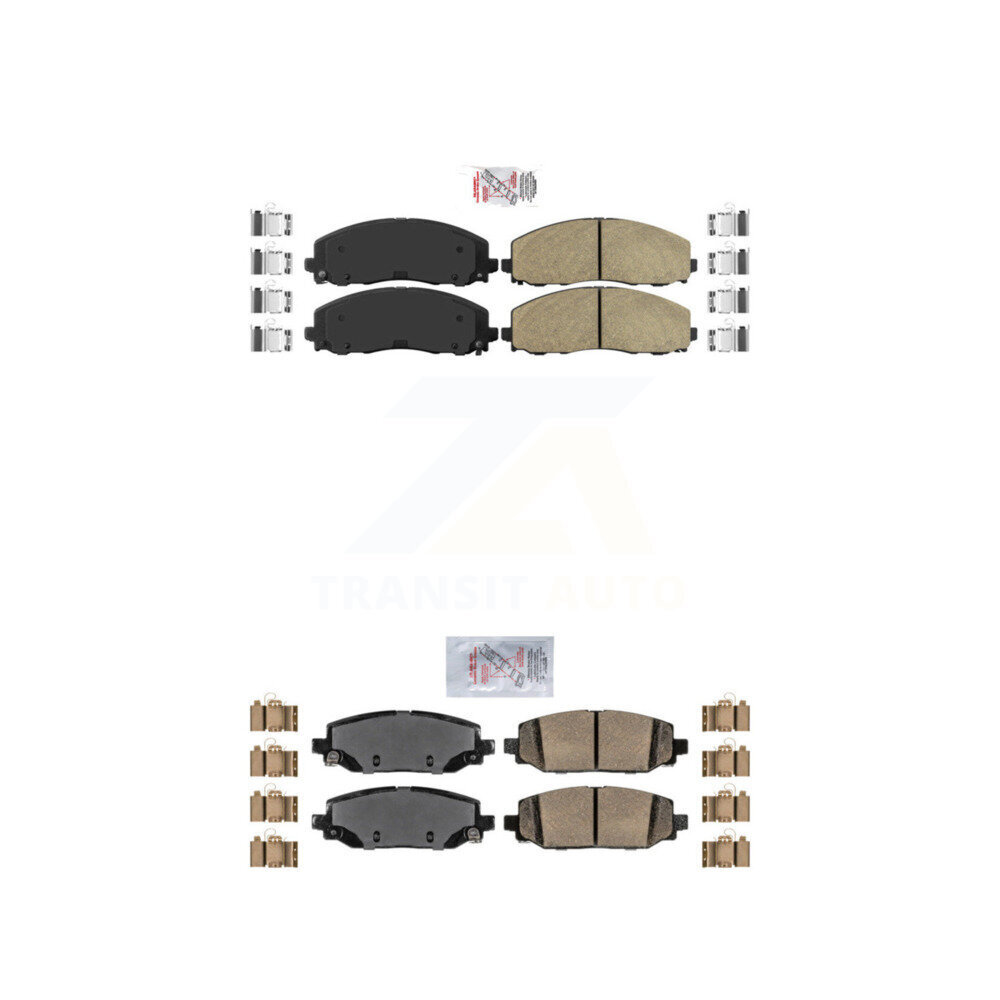 Front Rear Ceramic Disc Brake Pads Kit For Jeep Wrangler KNF-100028