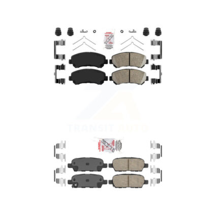 Front Rear Ceramic Disc Brake Pads Kit For 2007-2012 Nissan Sentra SE-R Spec V KNF-100033