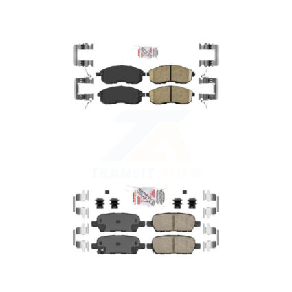 Front Rear Ceramic Disc Brake Pads Kit For Nissan Sentra Altima KNF-100037