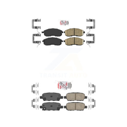 Front Rear Ceramic Disc Brake Pads Kit For Nissan Sentra Altima KNF-100038