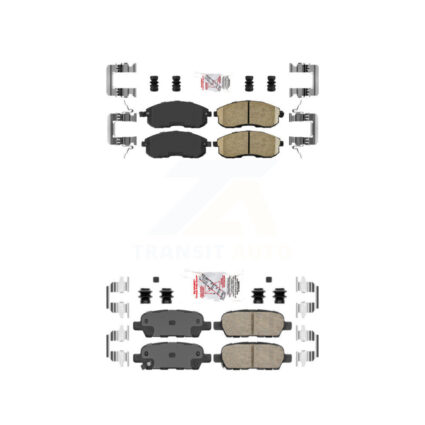 Front Rear Ceramic Disc Brake Pads Kit For Nissan Sentra Altima KNF-100039