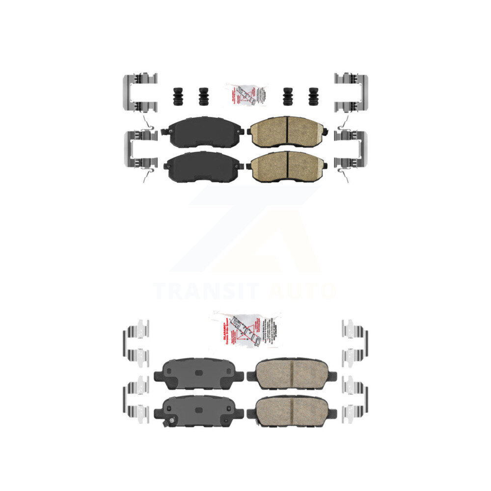 Front Rear Ceramic Disc Brake Pads Kit For Nissan Sentra Altima KNF-100040