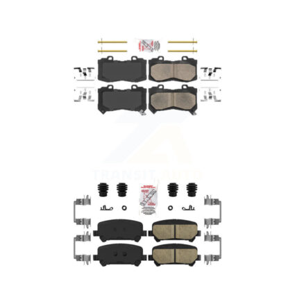 Front Rear Ceramic Disc Brake Pads Kit For 2015-2020 Chevrolet Colorado GMC Canyon KNF-100045