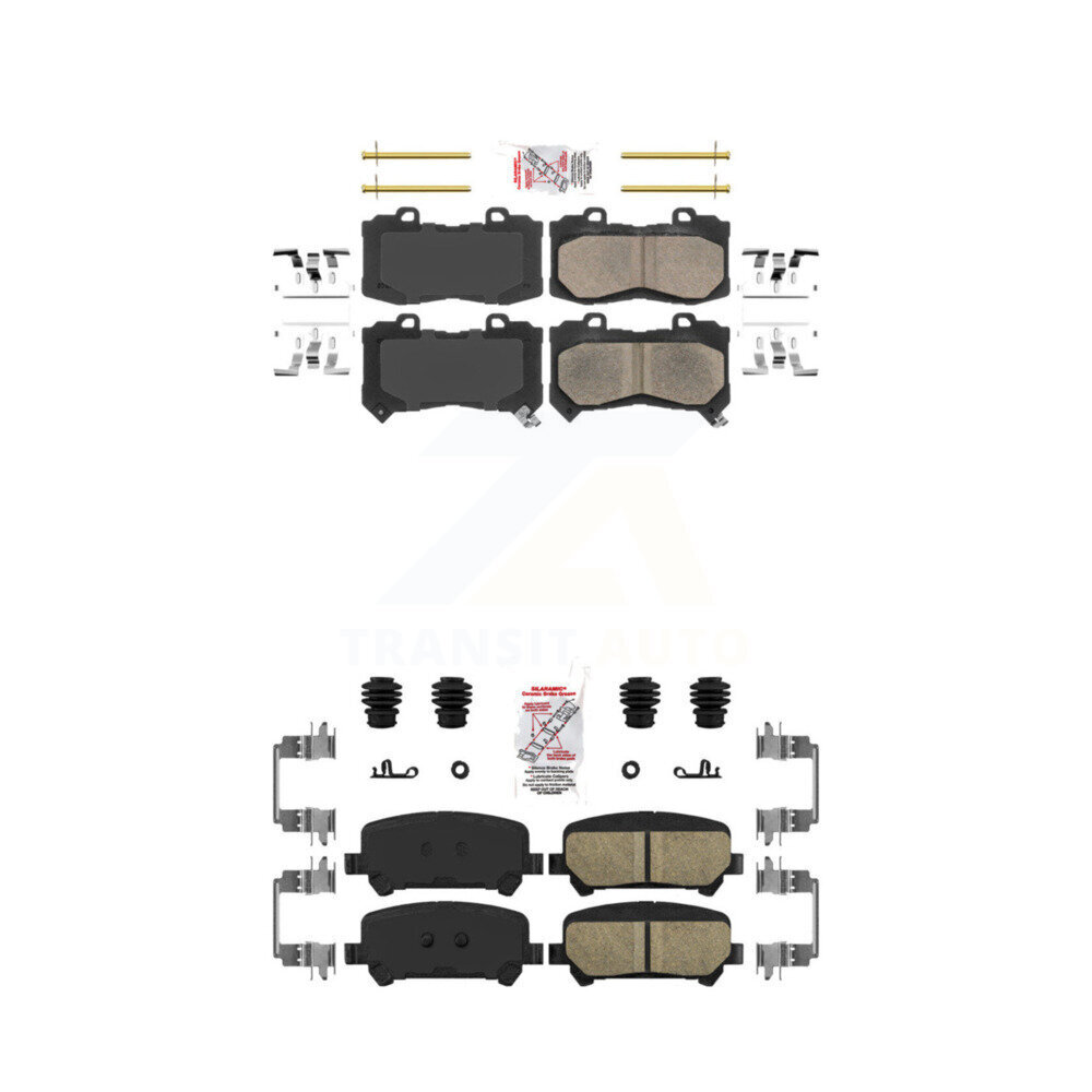Front Rear Ceramic Disc Brake Pads Kit For 2015-2020 Chevrolet Colorado GMC Canyon KNF-100045