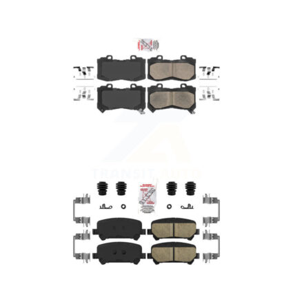 Front Rear Ceramic Disc Brake Pads Kit For 2015-2020 Chevrolet Colorado GMC Canyon KNF-100047