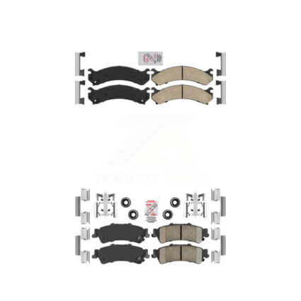 Front Rear Ceramic Disc Brake Pads Kit For Cadillac DTS DeVille GMC Sierra 3500 KNF-100055