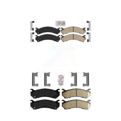Front Rear Ceramic Disc Brake Pads Kit For Chevrolet GMC Sierra 2500 HD Silverado 3500 H2 KNF-100061